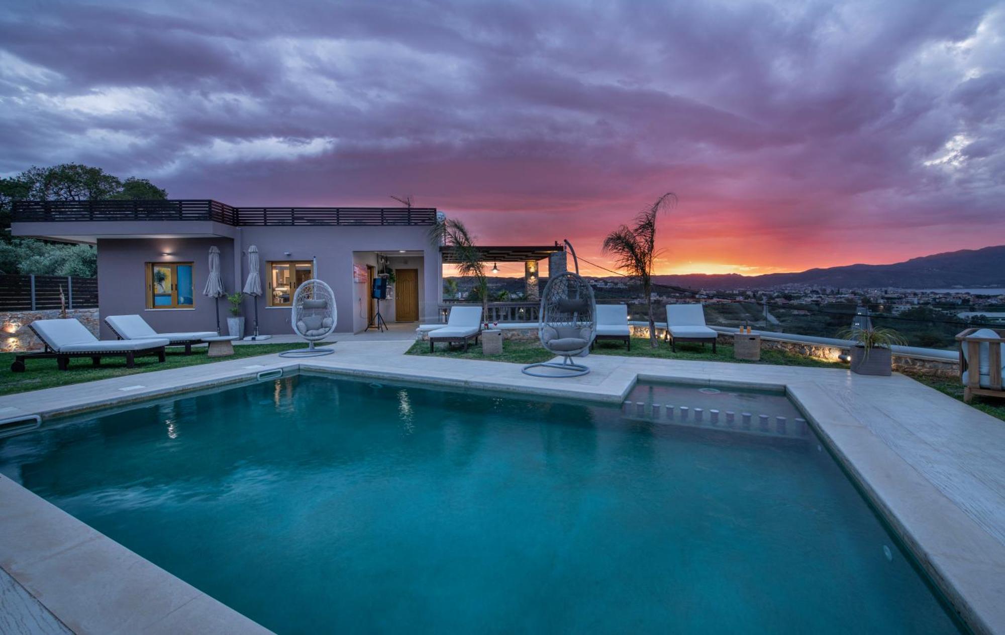 Villa Lady Dafni With Private Heated Pool Maleme Buitenkant foto
