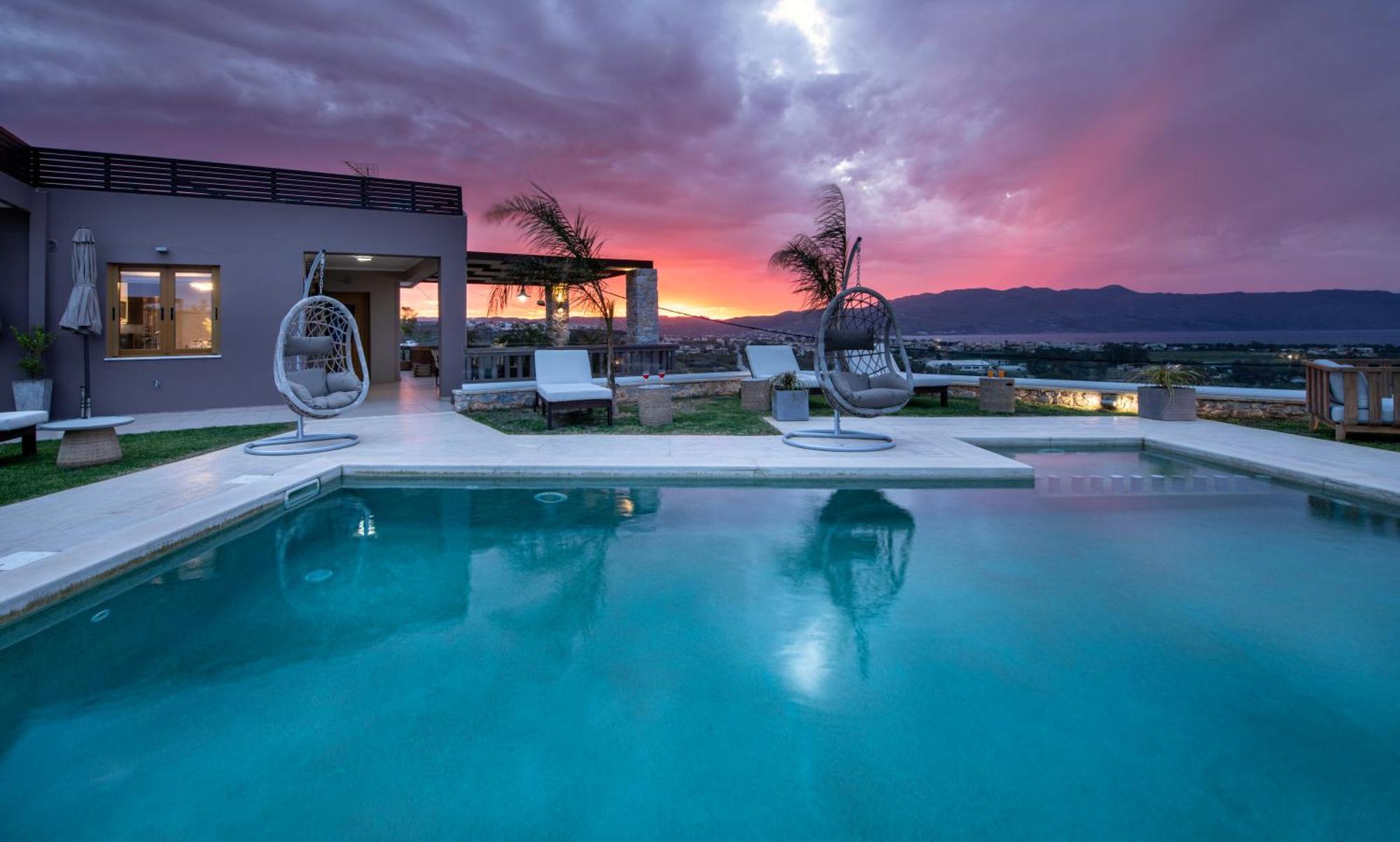 Villa Lady Dafni With Private Heated Pool Maleme Buitenkant foto